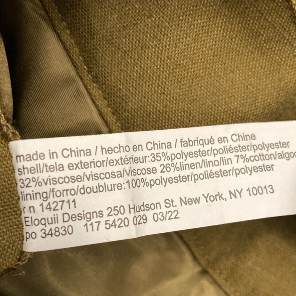 ELOQUII  DESIGNS LADIES PANTS with a BELT. Made in CHINA RN:142711    Po:34830 - Picture 10 of 15